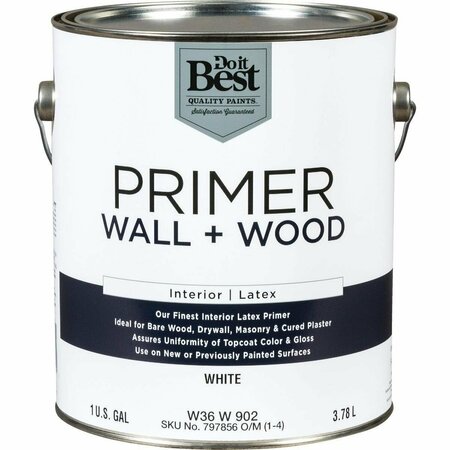 ALL-SOURCE Interior Latex Wall and Wood Primer, White, 1 Gal. W36W00902-16